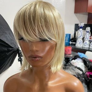 Human hair fiber wig